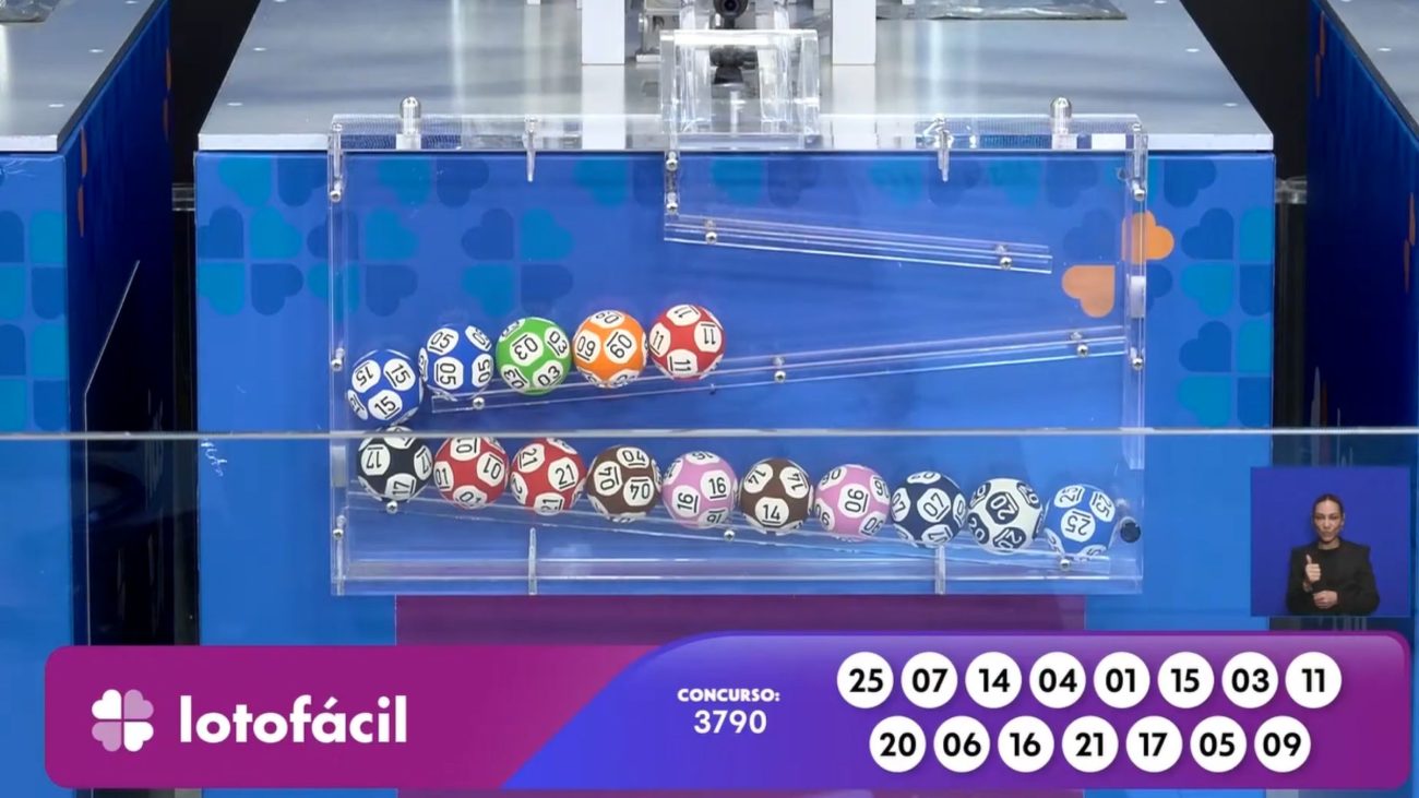 Sorteio da Caixa Concurso da Lotofácil 3790