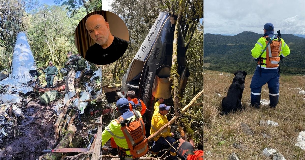 Megaoperação para resgatar helicóptero com o cantor Rick durou 24 horas ininterruptasFoto: Reprodução/ND Mais