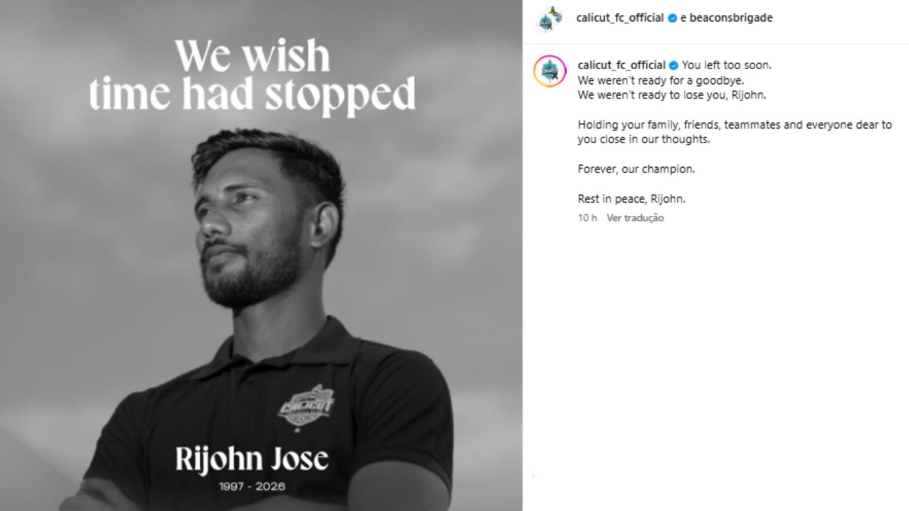 Clube lamentou morte de Rijohn JoseFoto: Instagram/Reprodução/ND Mais