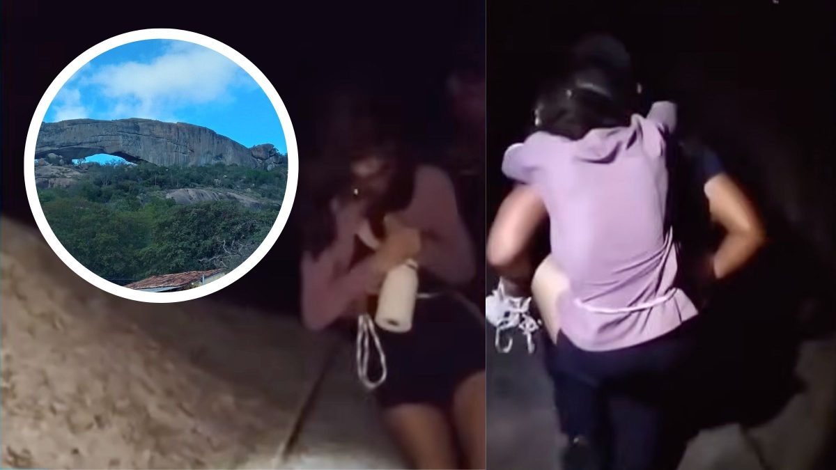 Jovem sobe morro sozinha para fazer live, fica desacordada a 700 metros no frio de 16°C, mas é salva nas costas de agente em resgate na Pedra Furada - QTU Questões do Universo