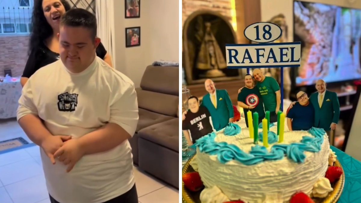 Jovem com síndrome de Down faz festa de 18 anos com tema de Luciano Hang e recebe resposta do dono da Havan: ‘Vou mandar um presente especial para você’