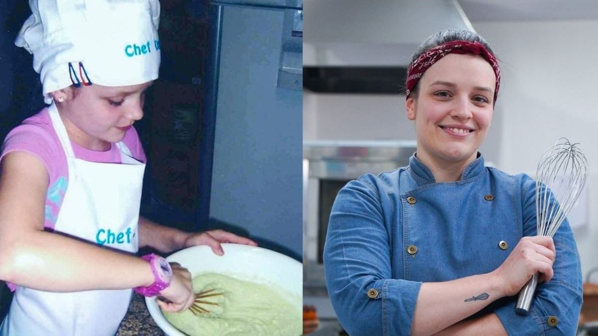 Menina ganha avental de chef da bisavó aos 7 anos, começa a vender doces na escola para comprar guitarra, mas descobre nova paixão e transforma em negócio em SC