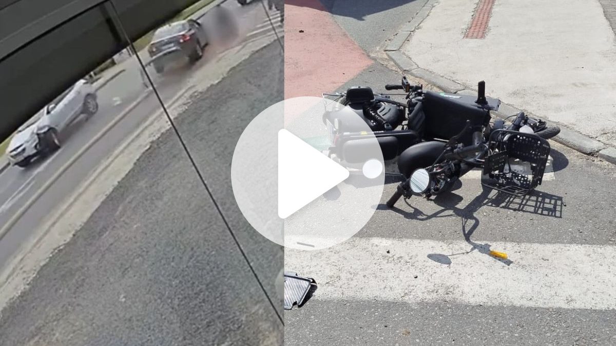 VÍDEO: Mãe e filhas de 5 anos e 1 ano ficam gravemente feridas após colisão com carro em SC