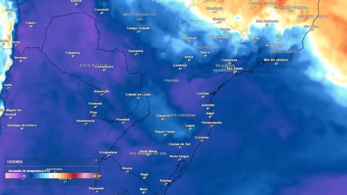 ATENÇÃO, SC! Frio intenso segue abaixo da média até o fim de setembro