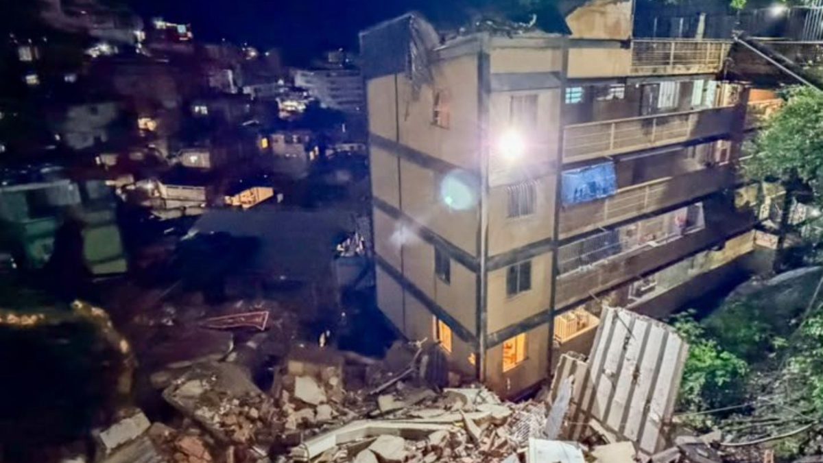 Prédio interditado pela Defesa Civil desaba no Morro do Cantagalo, na Zona Sul do Rio; prefeitura confirma que não houve feridos