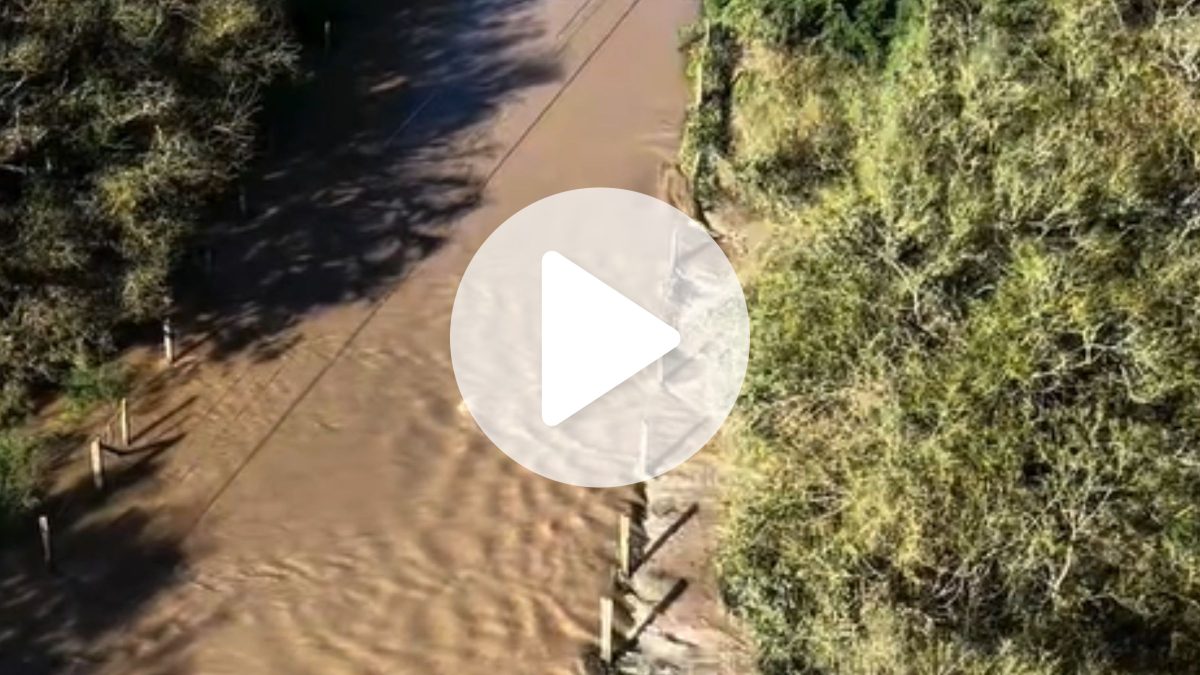 ATENÇÃO, BELA VISTA DO TOLDO! Rio Paciência transborda e bloqueia estrada no Arroio Fundo