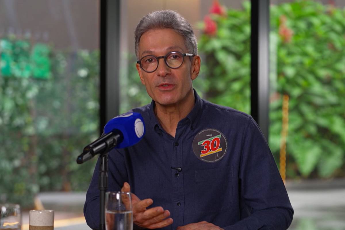 Candidato a presidente, Romeu Zema (Novo), em entrevista à RECORDFoto: Reprodução/RECORD