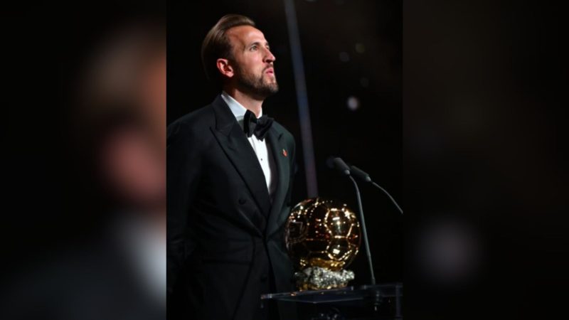 Harry Kane, do Bayern de Munique, faturou o prêmio principal no masculino - Reprodução/ballondorofficial/ND Mais