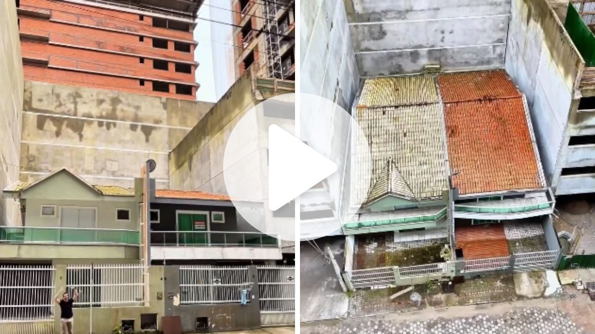 Casas cercadas por prédios de luxo em praia ‘supervalorizada’ de SC intrigam e levantam teorias: ‘Foi olho grande’