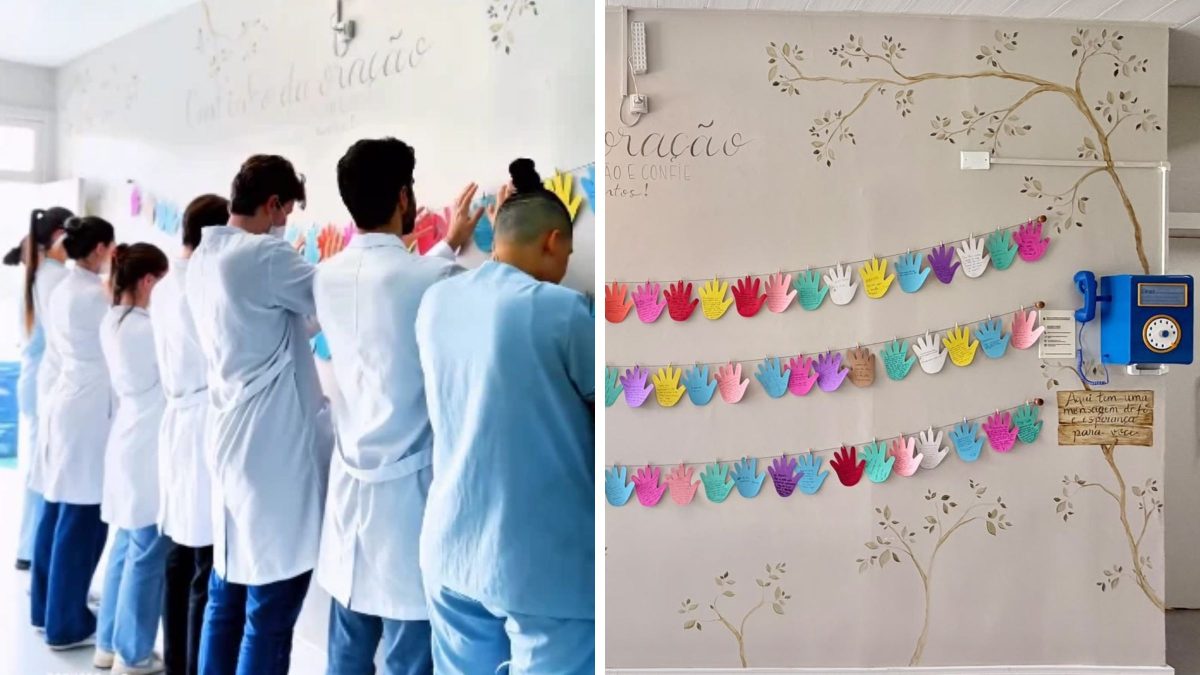 Hospital infantil de SC transforma pedidos de oração em um varal de esperança com telefone que reproduz mensagens de fé e otimismo