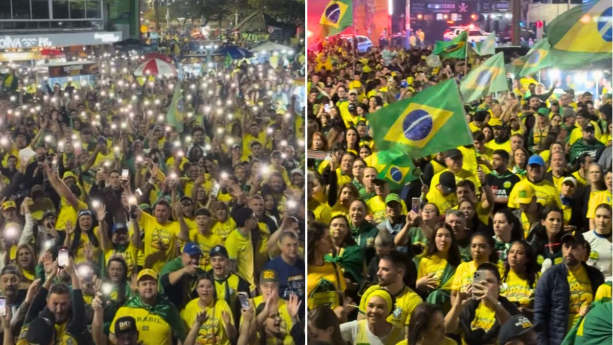 Bloco do 22 mobiliza a direita em clima de festa e atrai multidão para as ruas de Balneário Camboriú