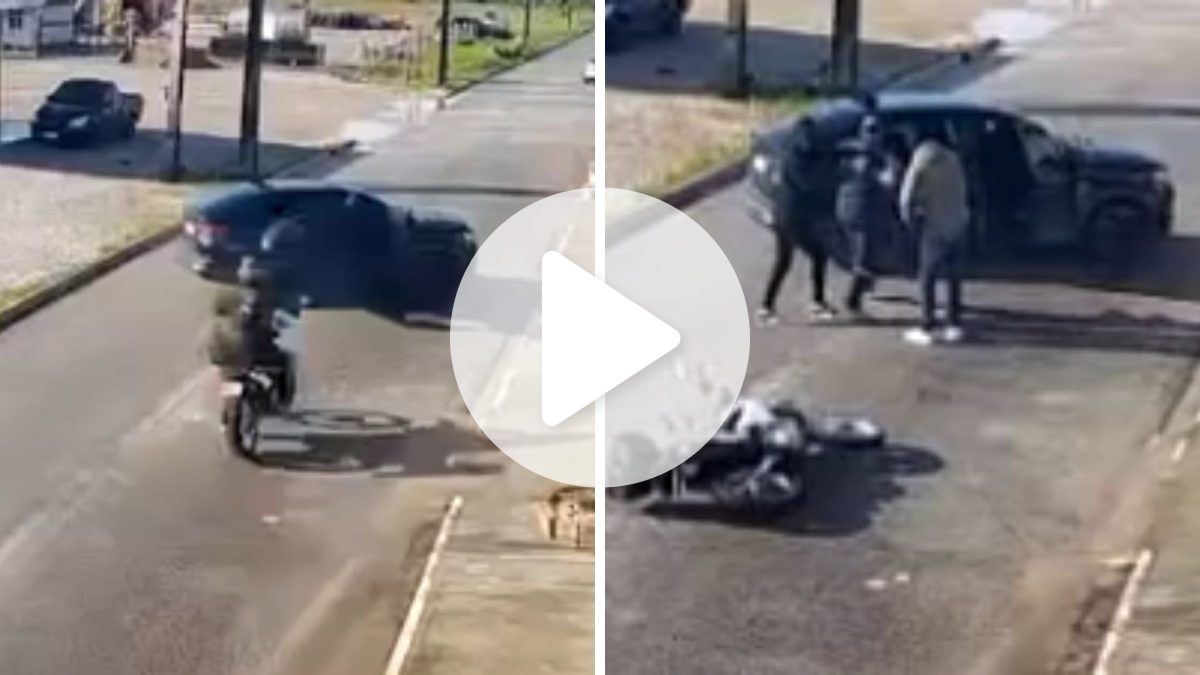 Vídeo mostra momento em que homem é sequestrado por trio armado na frente de casa enquanto ia trabalhar em SC
