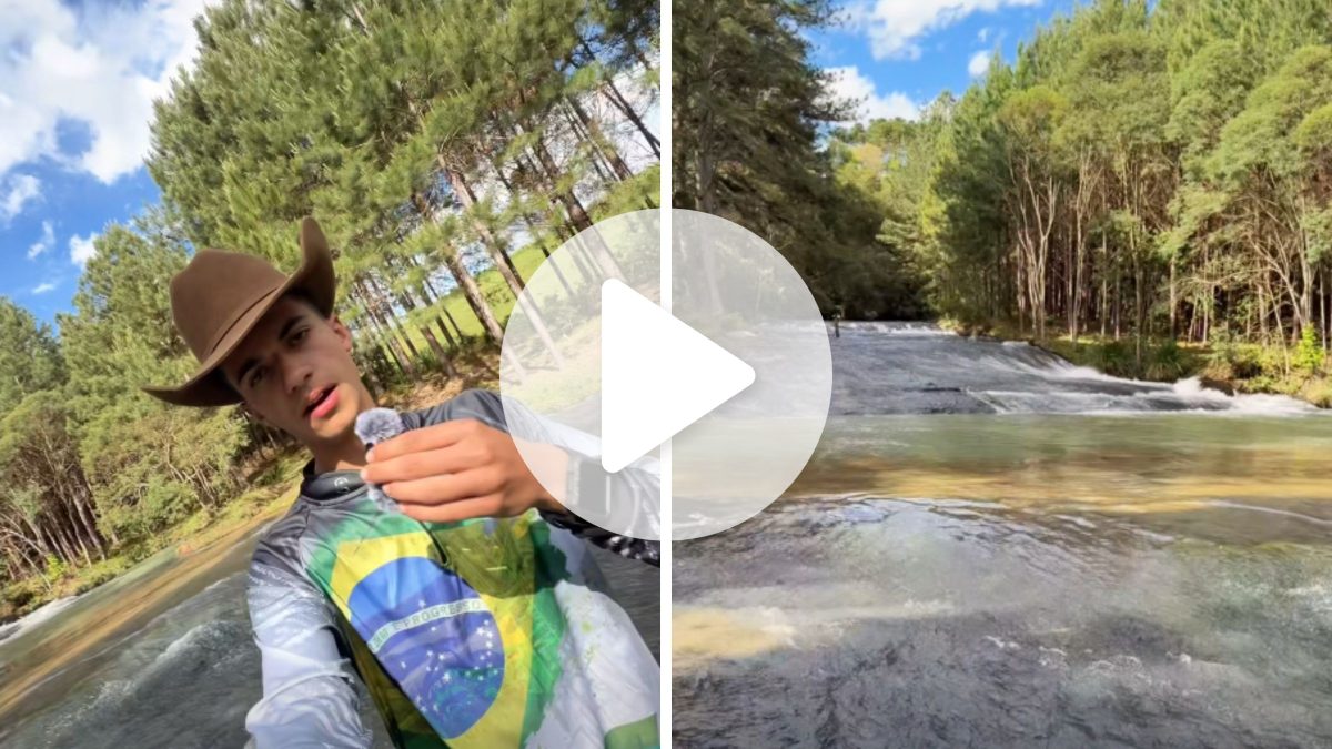 Riacho escondido em cidade de SC tem pequenas cachoeiras, camping e cenário que parece de ‘mundo encantado’: ‘Deus é perfeito, natureza é mais bela ainda’