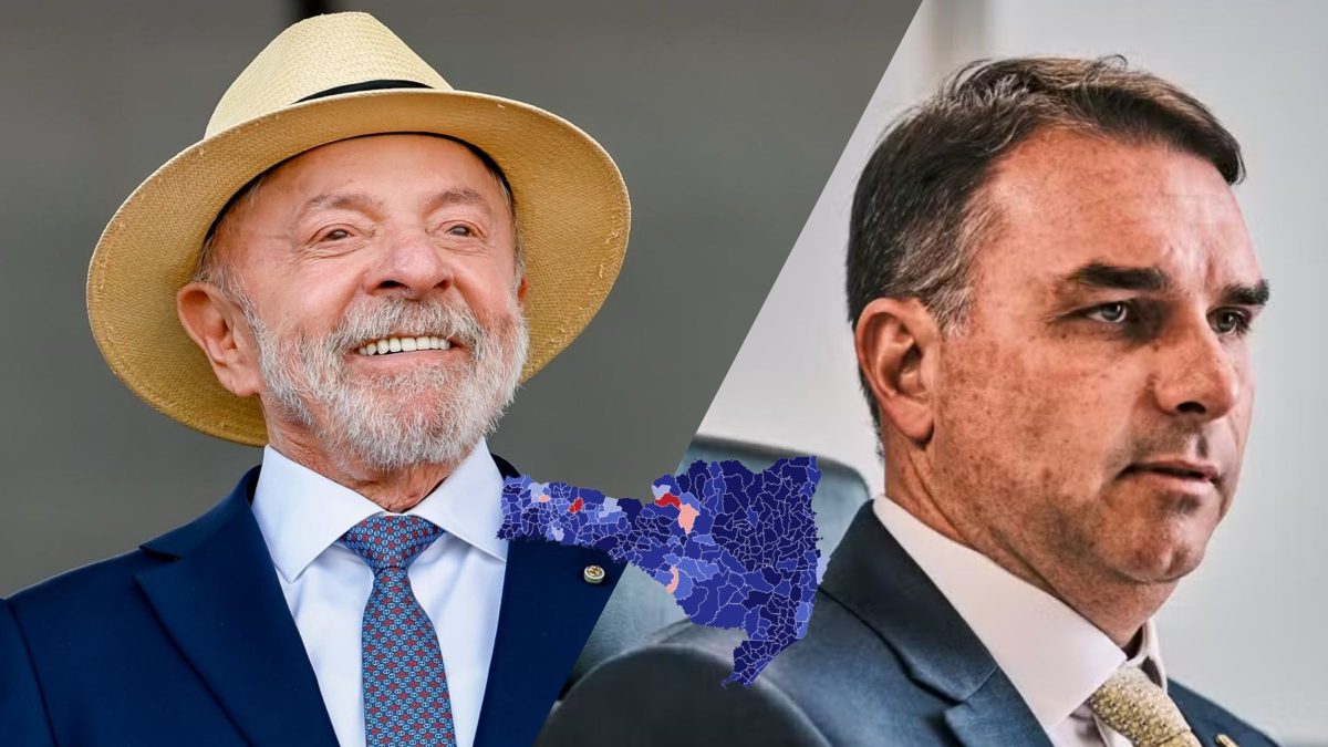 Lula vence em apenas seis cidades de SC, mas recebe 71 mil votos a mais do que Flávio Bolsonaro no estado; candidato do PL ficou à frente em 289 cidades