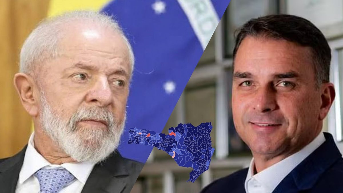 Lula vence em apenas cinco municípios enquanto Flávio Bolsonaro domina eleição em Santa Catarina com 290 cidades