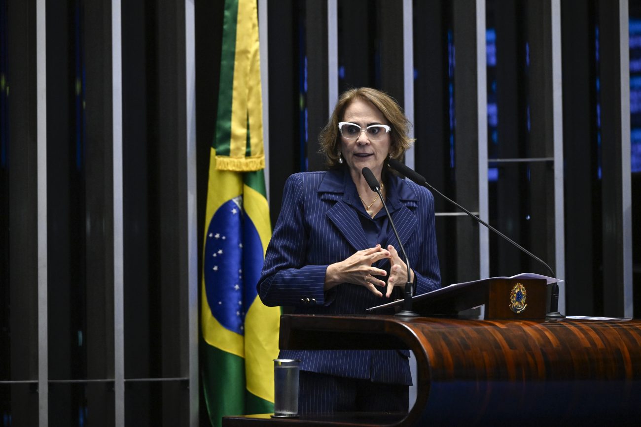 Plenário do Senado Federal durante sessão deliberativa ordinária. Período do expediente.Em discurso, à tribuna, senadora Damares Alves (Republicanos-DF).Foto: Carlos Moura/Agência Senado