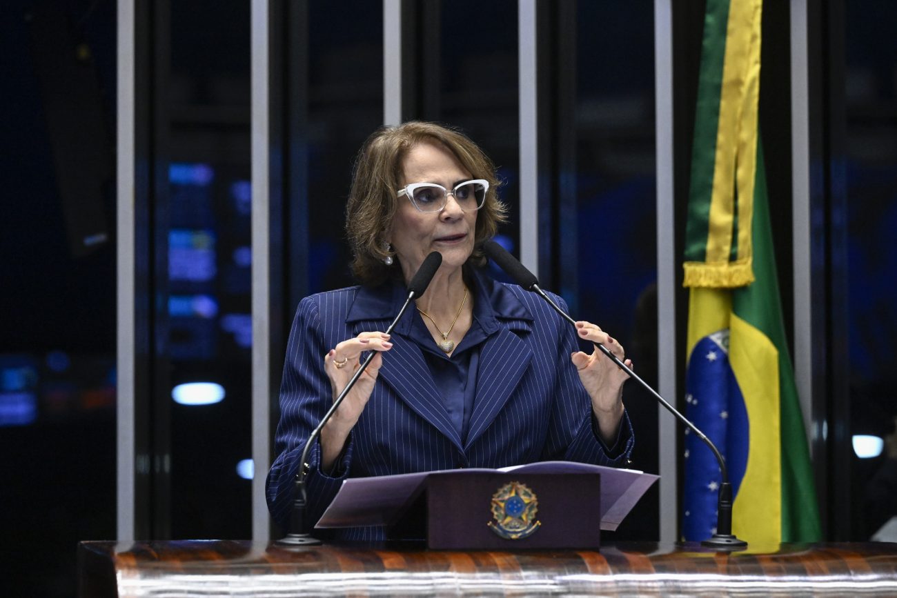 Plenário do Senado Federal durante sessão deliberativa ordinária. Período do expediente.Em discurso, à tribuna, senadora Damares Alves (Republicanos-DF).Foto: Carlos Moura/Agência Senado