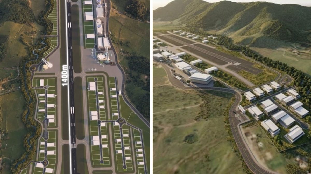 Aeroporto de R$ 1 bilhão que deve ‘virar a chave’ da economia de cidade ‘colada’ em Balneário Camboriú terá pista de 1.400 metros