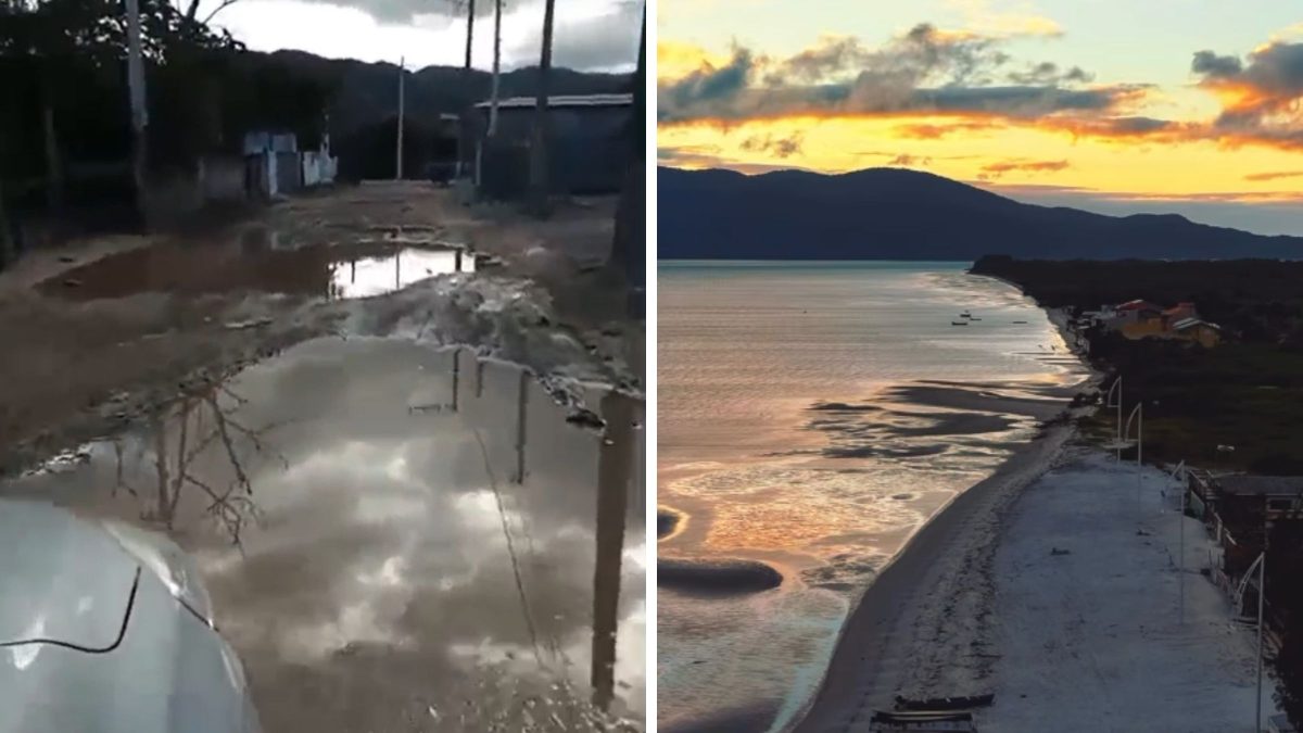 Moradores denunciam ruas esburacadas em praia paradisíaca após obras de saneamento; prefeitura de SC explica motivo
