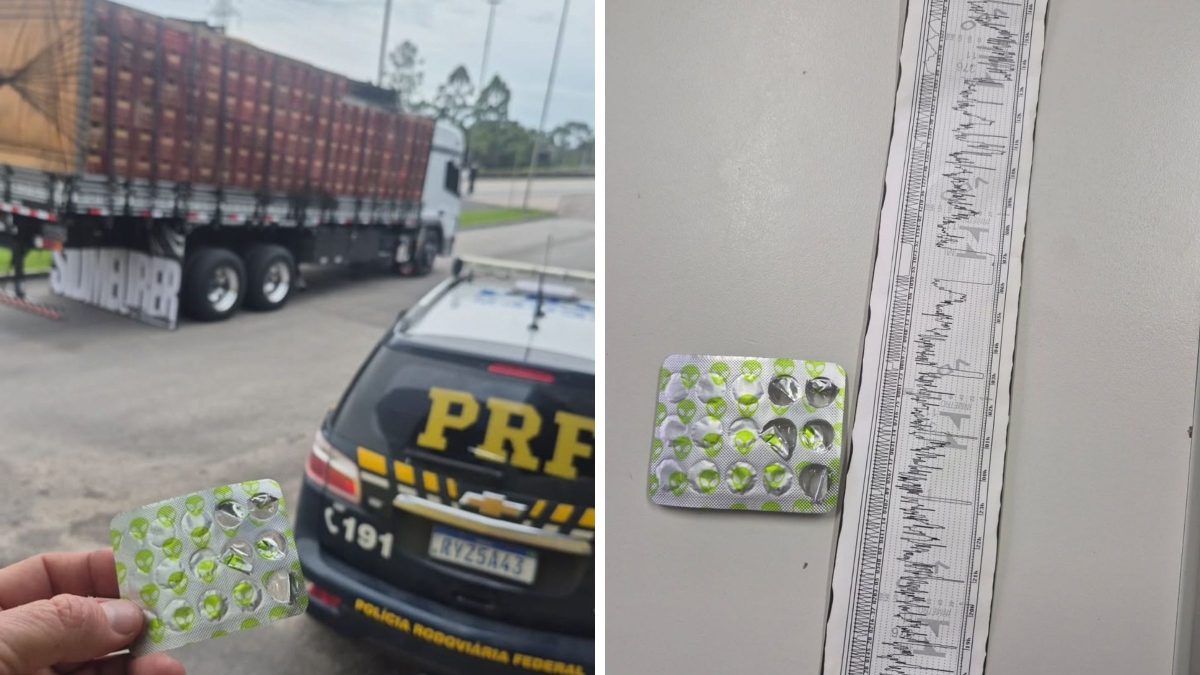 Caminhoneiro é flagrado dirigindo a 150 km/h, com ultrapassagens proibidas; PRF aborda e descobre que motorista estava no volante a 23 horas consecutivas