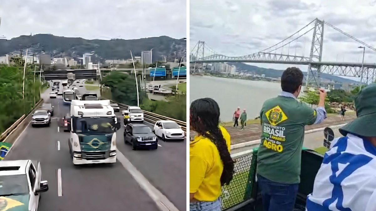Ao som de ‘Virou, Virou’, ‘Caminhonetaço do 22’ chega na Beira-Mar Continental e organização afirma presença de três mil veículos no ato