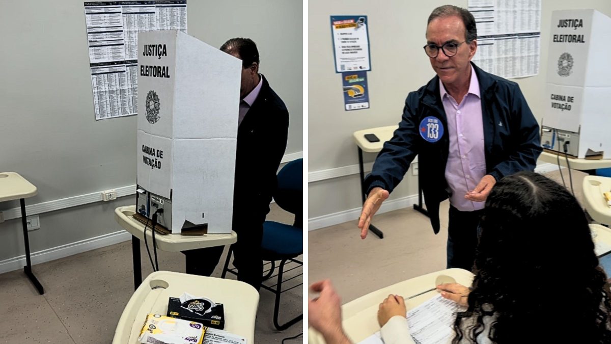 Candidato ao Senado por SC, Décio Lima vota em Blumenau acompanhado da mulher