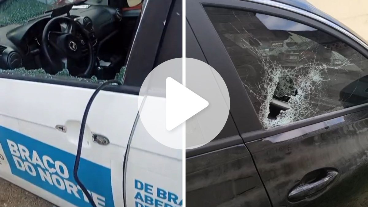 VÍDEO: Homem invade garagem municipal durante a madrugada e quebra dois carros em SC