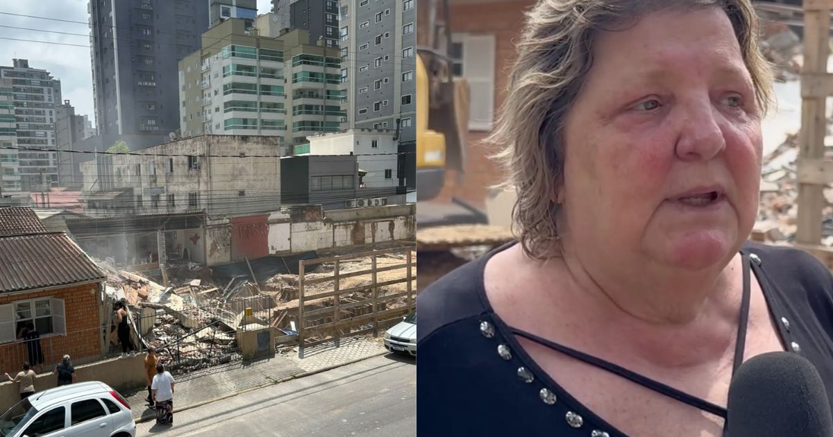 Casal de idosos viaja com neto para curtir a praia em SC e vê casa desabar enquanto estava dentro: ‘O estrondo foi muito alto’