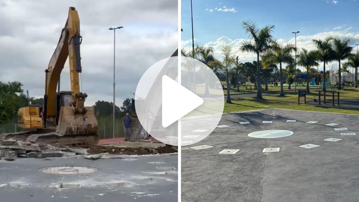 Chafariz em parque de SC é demolido por determinação judicial 4 meses após a inauguração e vereador se manifesta: ‘É de revoltar qualquer cidadão’