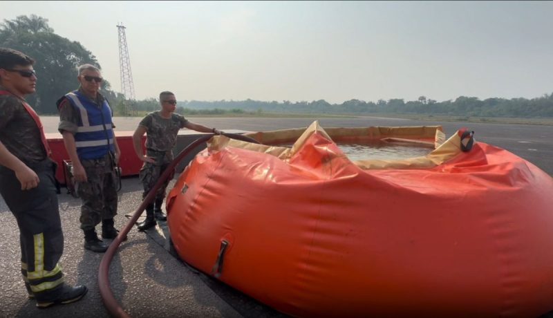 A operação da FAB prevê, em média, três missões diárias de combate aos incêndios no estado - FAB/Reprodução/ND Mais