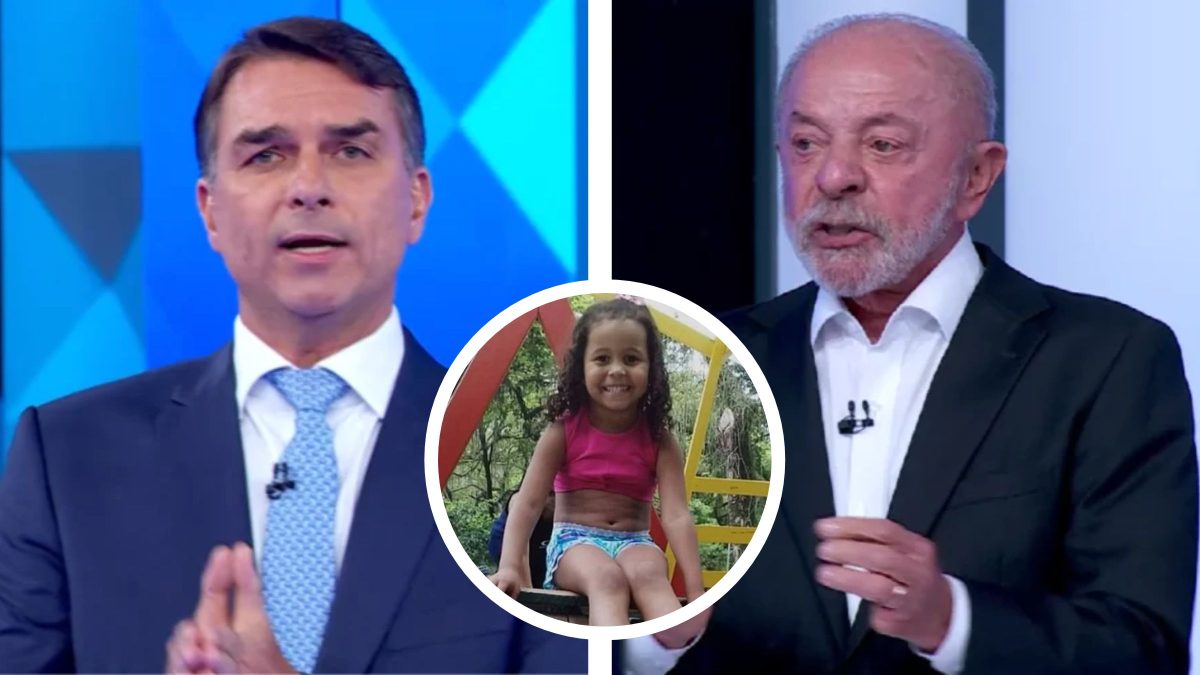 Com mãe de Ana Clara na plateia, Flávio lamenta morte de criança e defende PM acusado no caso; Lula diz que Flávio é aliado da milícia
