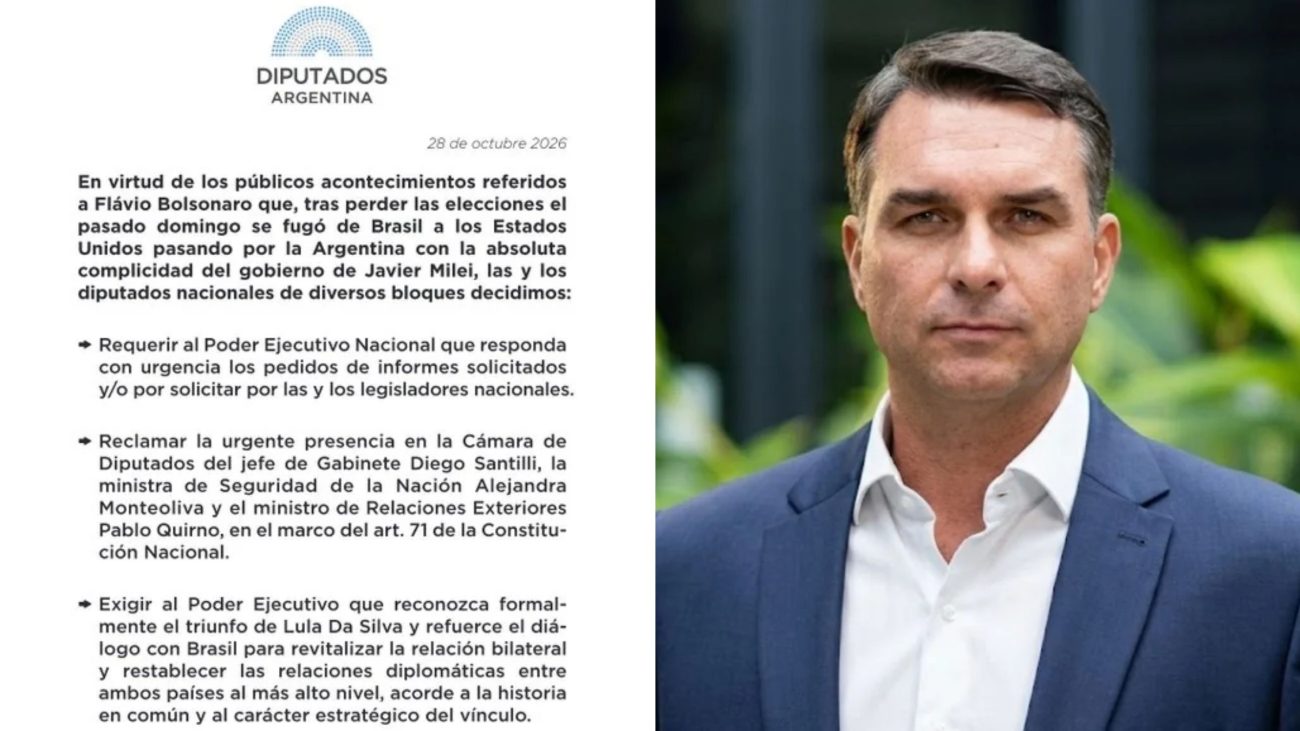 Fuga de Flávio Bolsonaro aos EUA vira alvo de parlamentares da Argentina.