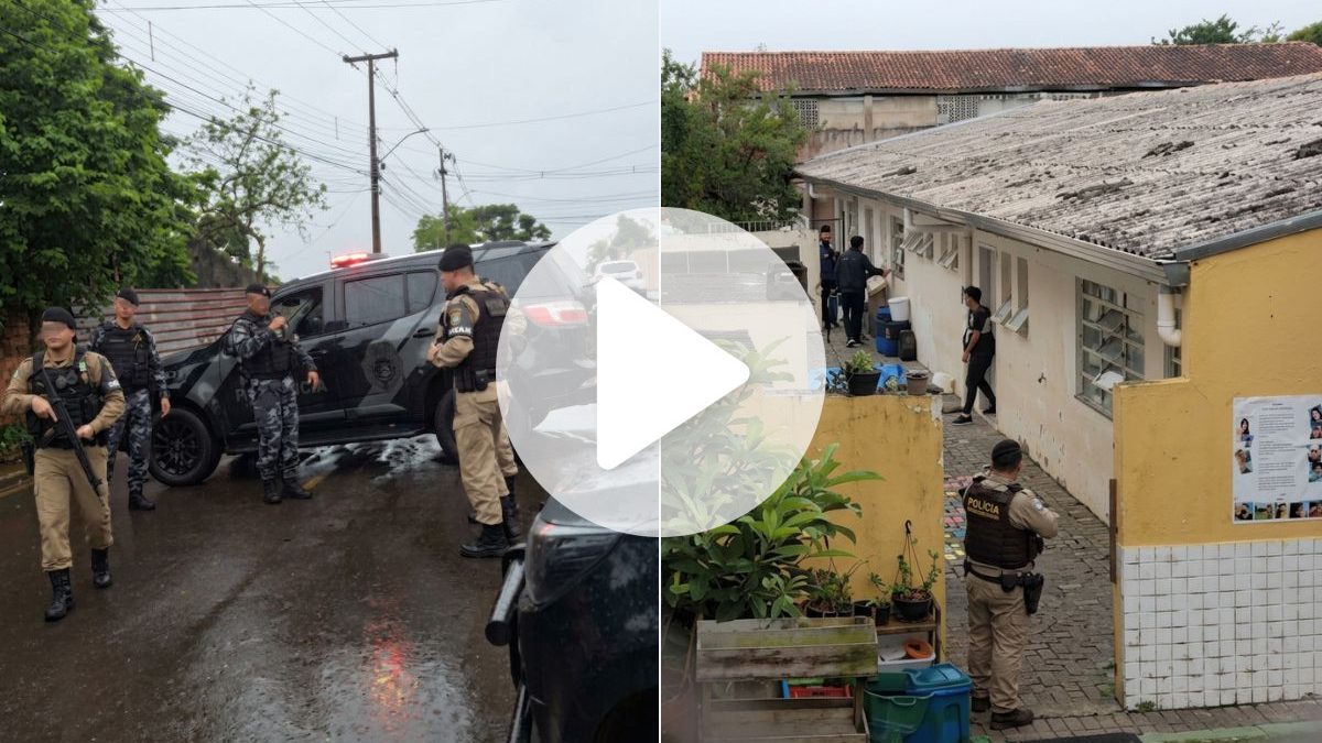 VÍDEO: Polícia isola rua após homem armado com faca fazer crianças reféns em creche de Curitiba