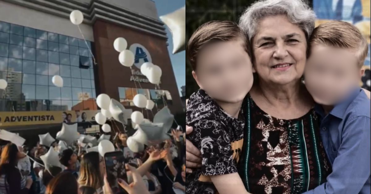 Em meio ao luto, alunos de colégio de Itajaí fazem homenagem a irmãos de 9 e 12 anos que morreram com a avó em acidente de trânsito