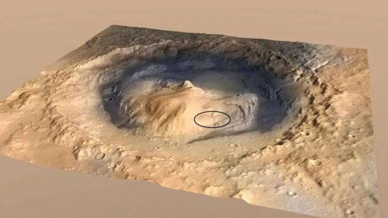 As camadas do Monte Sharp funcionam como registros de diferentes períodos da história de Marte - NASA/ND Mais