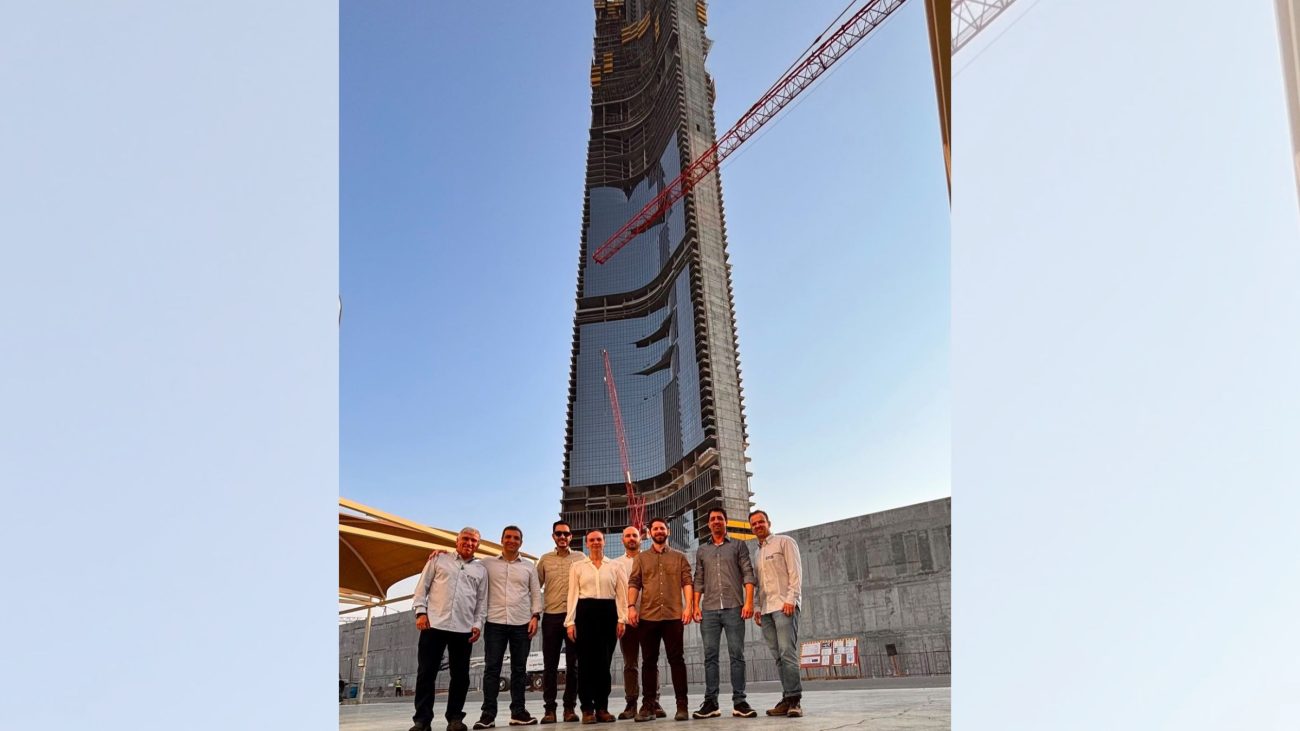 Na ocasião, a torre saudita já ultrapassava 116 pavimentosFoto: Divulgação/ND Mais