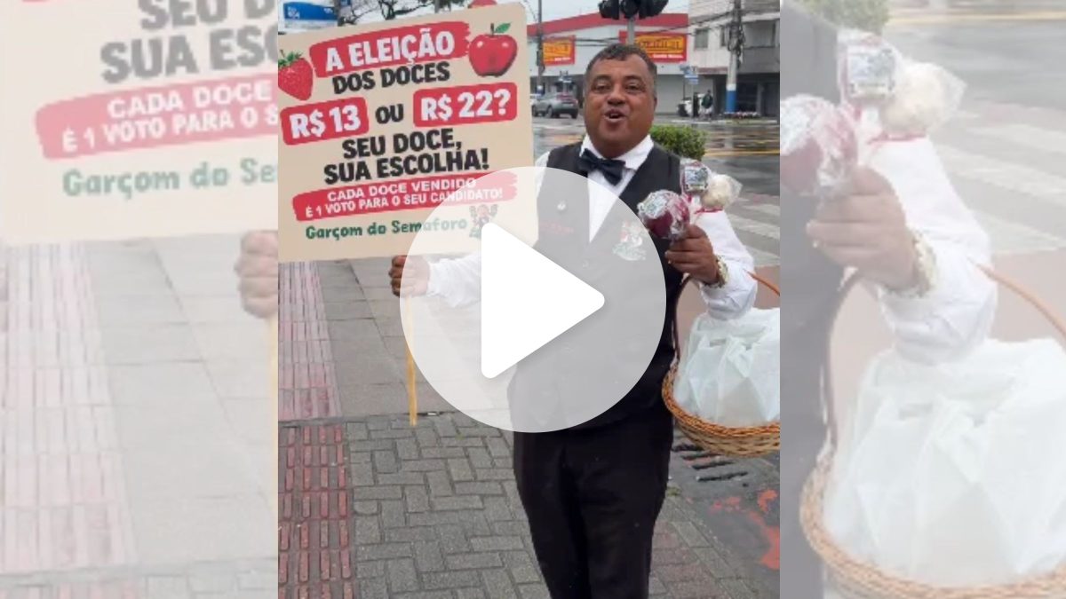 Garçom de SC que faturou R$ 4,5 mil em um dia faz ‘eleição dos doces’ e deixa clientes escolherem preço de guloseimas entre R$ 13 e R$ 22