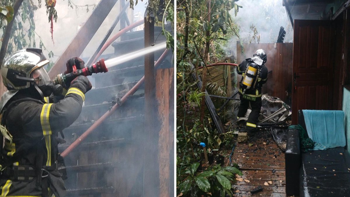 Incêndio atinge pousada em praia famosa de SC e destrói andar superior da edificação