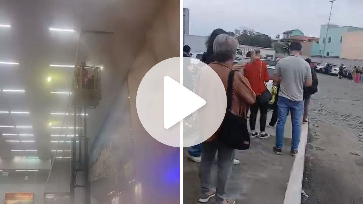 VÍDEO: Incêndio atinge gigante atacadista de SC e supermercado precisa ser evacuado