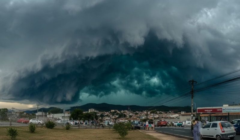 Área de baixa pressão na costa do Sudeste deve favorecer a formação de temporais nos próximos dias. - Divulgação/ND Mais