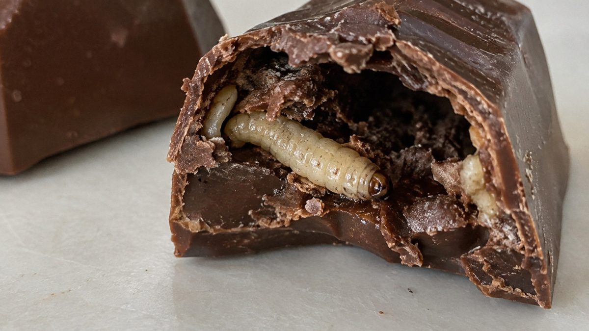 Família começa a comer chocolate, encontra larva viva e ganha indenização de R$ 8 mil de fabricante em SC