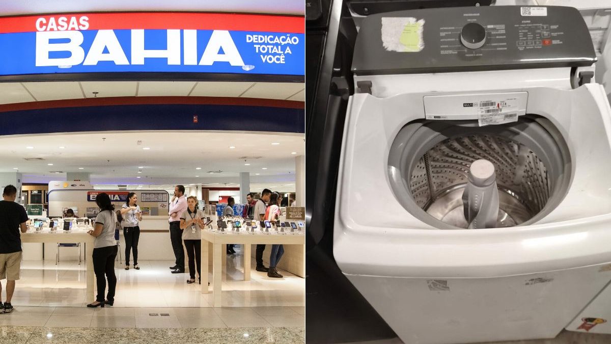 Novo leilão da Casas Bahia tem lavadora a partir de R$ 599 e geladeira de R$ 949; descontos chegam a 85%
