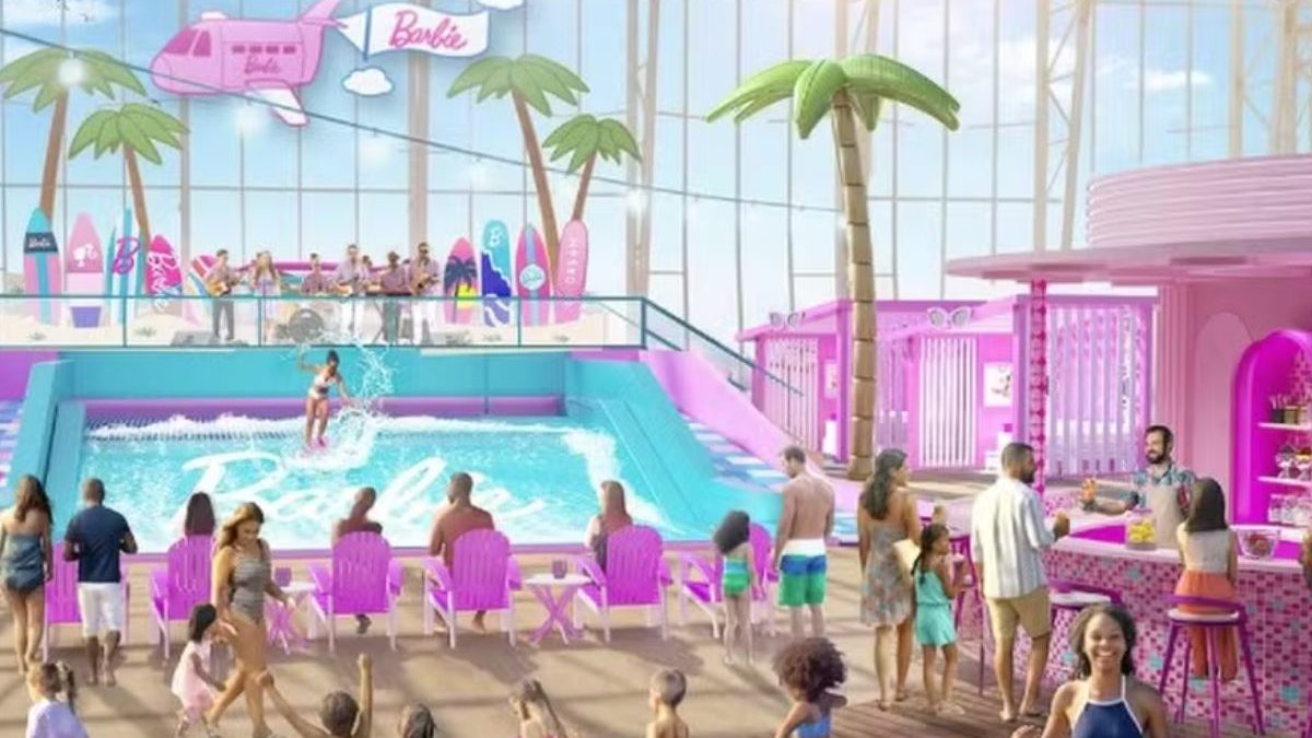 Mattel vai construir 5 parques aquáticos de 9.300 m² com teto retrátil, piscina da Barbie e toboágua de Hot Wheels