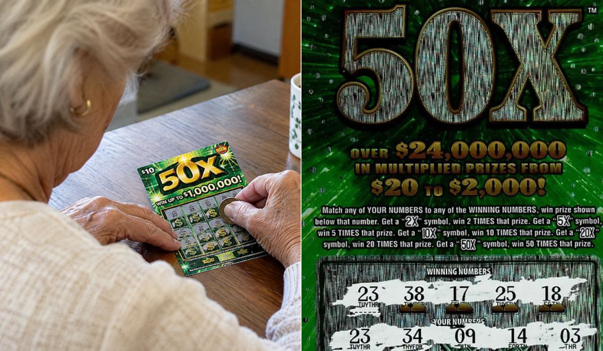 Mulher de 67 anos ganha quase R$ 5 milhões em raspadinha 50X e planeja usar parte do prêmio para quitar empréstimos estudantis dos netosFoto: Imagem ilustrativa gerada por inteligência artificial/Reprodução Michigan Lottery (montagem)