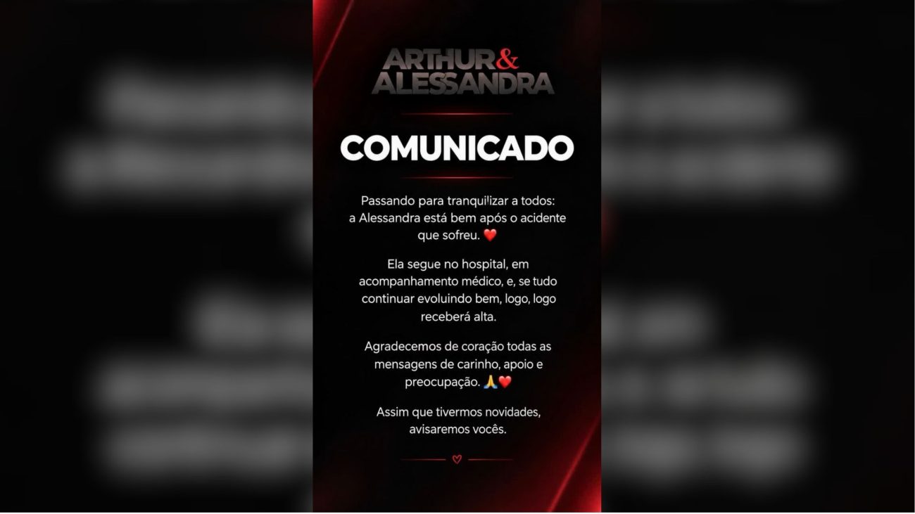 A dupla divulgou um comunicado sobre o estado de saúde da cantora envolvida no acidenteFoto: Reprodução/Redes Sociais/ND Mais