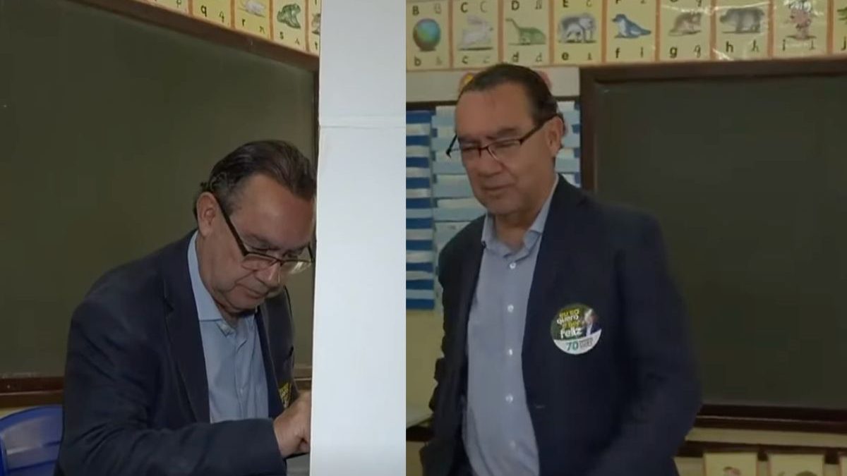 Augusto Cury, candidato à Presidência da República, vota no interior de São Paulo nas Eleições 2026