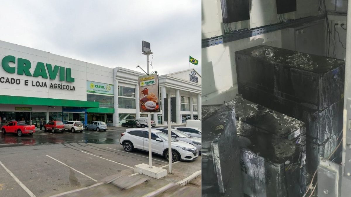 FOTOS: Incêndio em gigante dos supermercados mobiliza bombeiros e fumaça invade Havan em SC