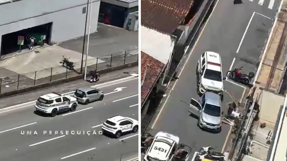 Perseguição com helicóptero da polícia por duas cidades termina com casal preso, arma e drogas apreendidas em Balneário Camboriú