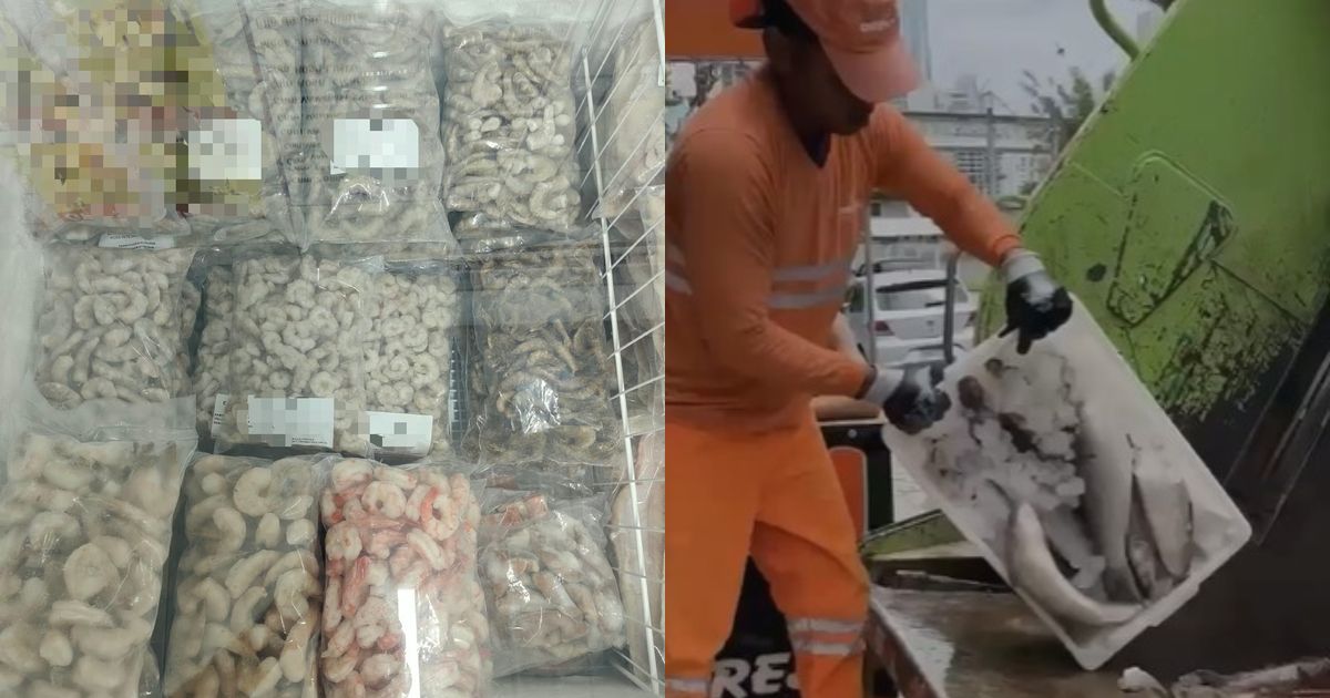 Produtos vencidos e falta de higiene levam fiscalização a jogar 23 toneladas de camarão e outros pescados impróprios para consumo no lixo em praias de SC