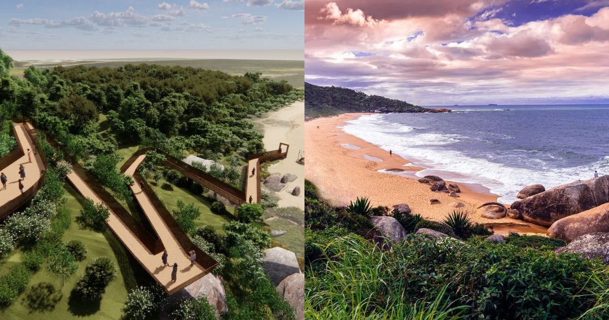 Praia paradisíaca de Balneário Camboriú terá passarela de 400 metros com investimento de R$ 868 mil para melhorar acessibilidade na temporada de verão
